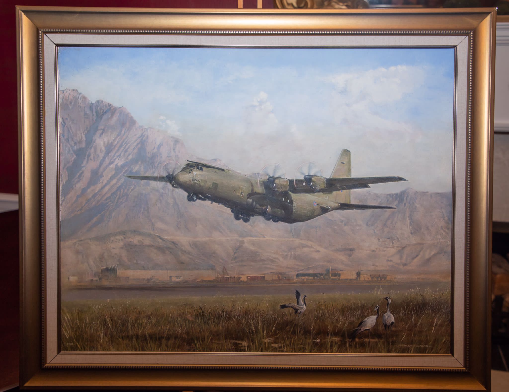 This week, a commemorative painting, named “Last Out”, was donated to recognise the service of the C-130 Hercules in the Royal Air Force.